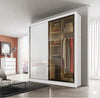 Guarda-Roupa Virtus Glass 2 Portas 3 Gavetas com Espelho e LED Novo Horizonte