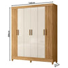 Guarda-Roupa Casal 6 Portas 2 Gavetas Uruguai Moval