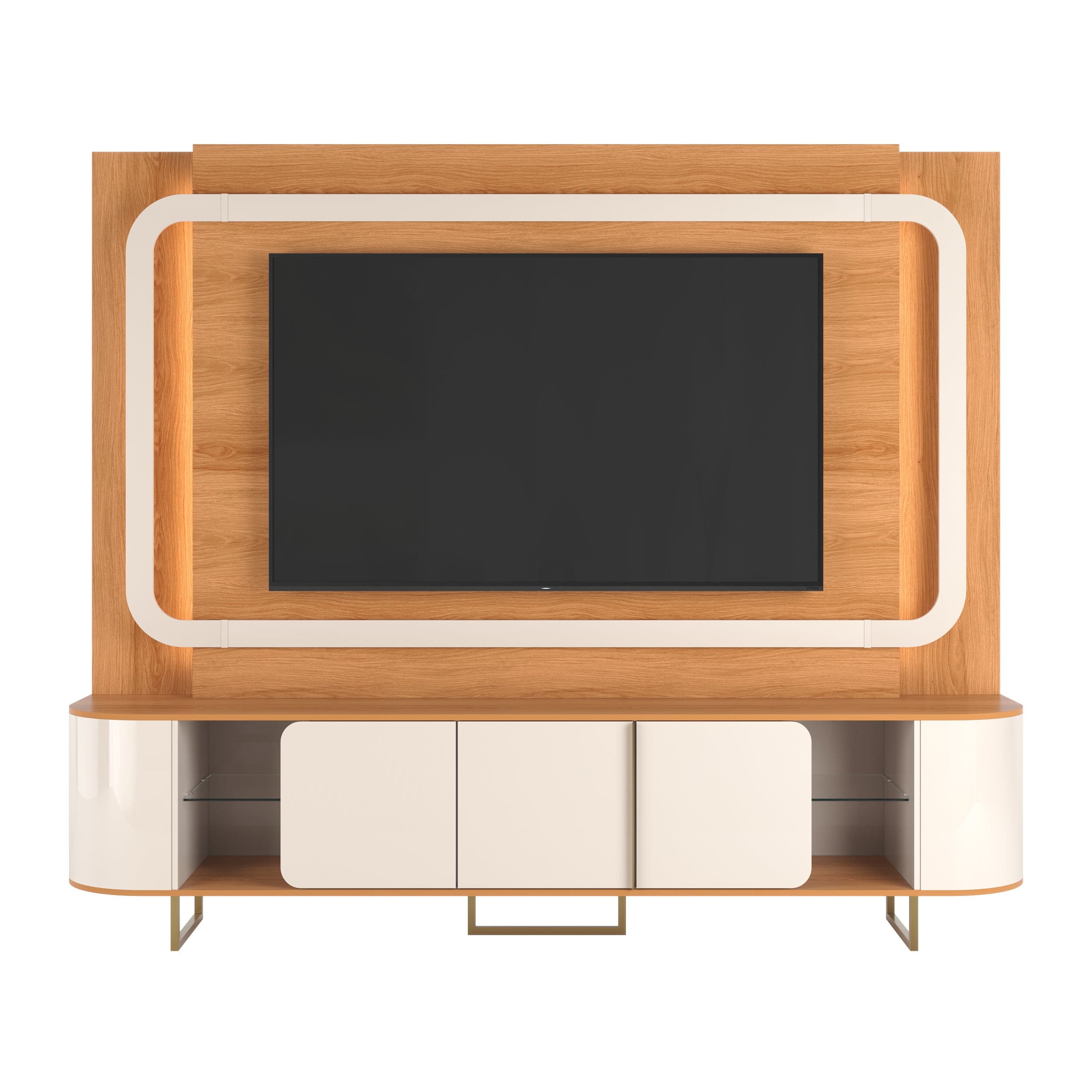 Home 2.4 Atlanta Lukaliam para TV até 65 Polegadas com Nichos e LED - JEQUITIBA/OFF