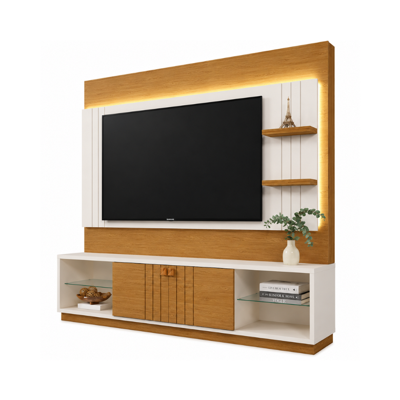 Home Para Tv até 60" Guaiba  2 Portas Com Led Mobler
