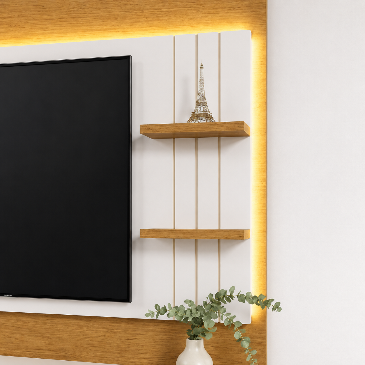 Home Para Tv até 60" Guaiba  2 Portas Com Led Mobler