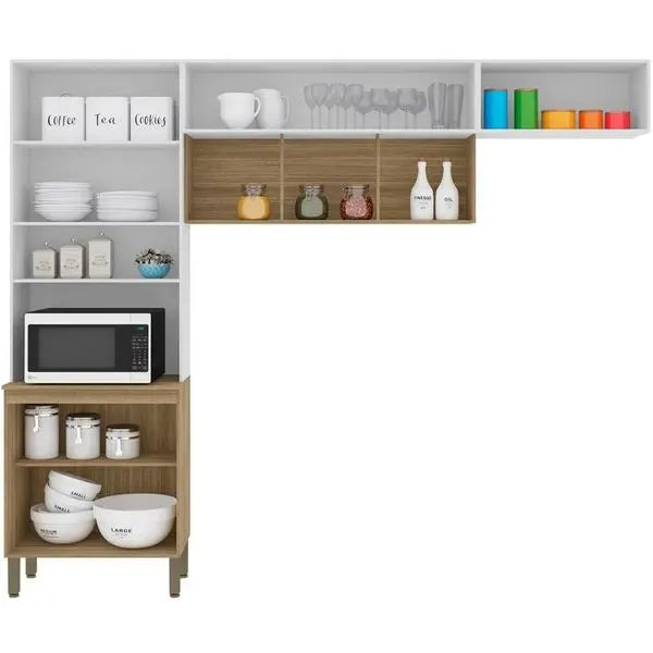 Cozinha Compacta 9 Portas Urbane  Kits Paraná - Freijó/Supremo/Ripado