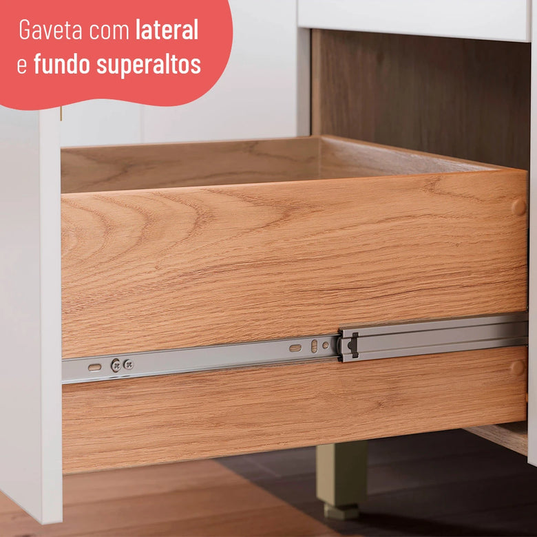 Cozinha Modulada 3 Peças 10 Portas 2 Gavetas Avelã Telasul