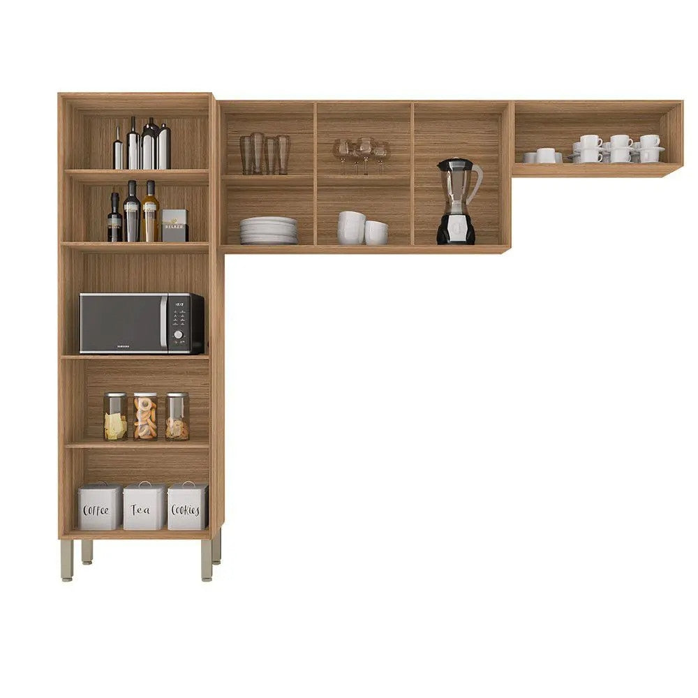 Cozinha Compacta 3 Peças Parana Versalhes Freijo/Gris
