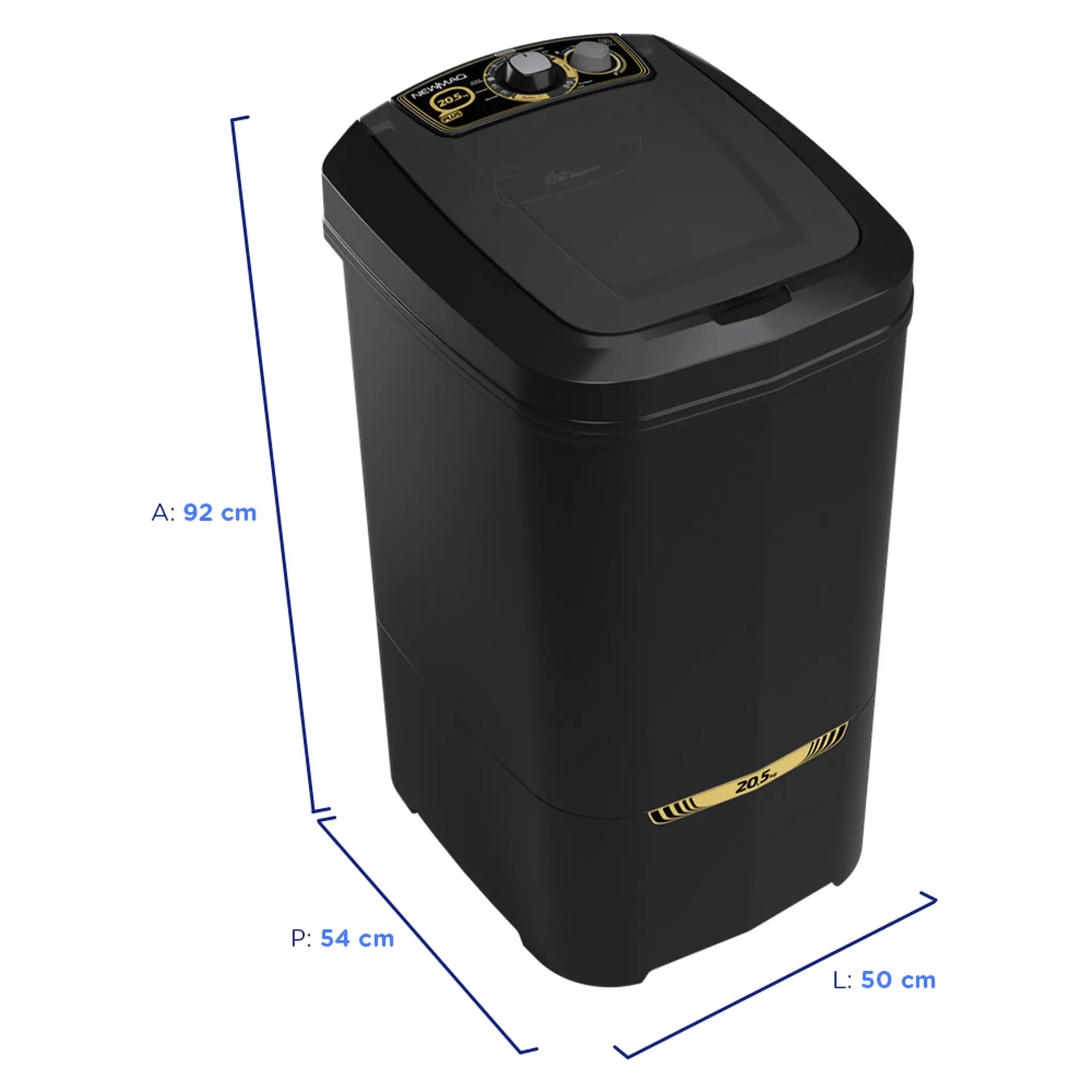 Tanquinho Newmaq Plus 20kg Semiautomático com Big Dispenser - 110 Volts