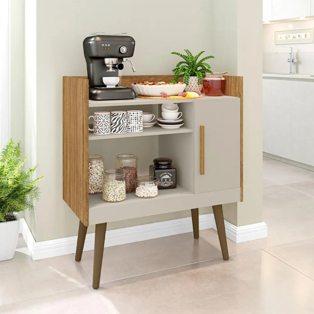 Aparador Balcão Buffet Retrô Café ll - Cinamomo/Off White - BecharaAparador Balcão Buffet Retrô Café ll - Cinamomo/Off W