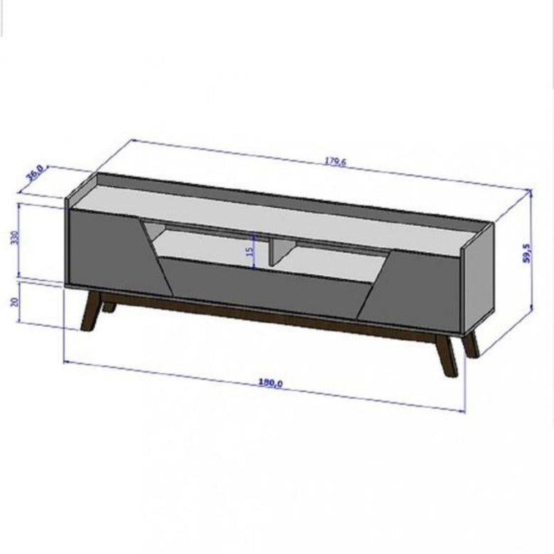 Rack Sala Florença para Tv até 70 Polegadas com Pés Madeira Bechara Off White/naturale