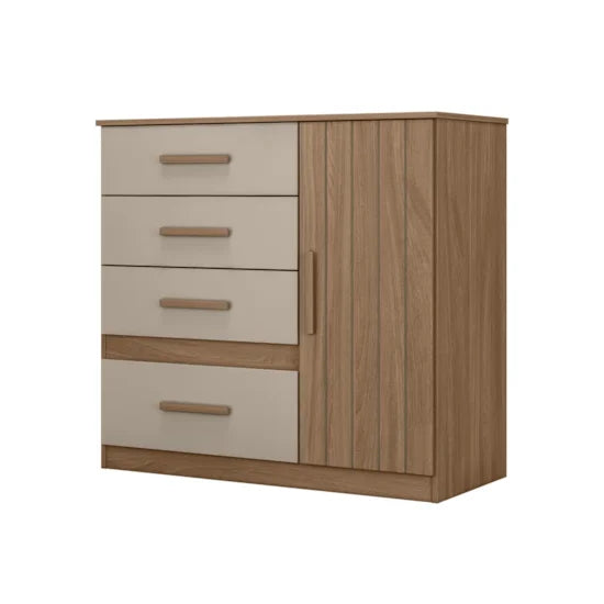 Cômoda  Com 4 Gavetas 1 Porta  Vênus Moval