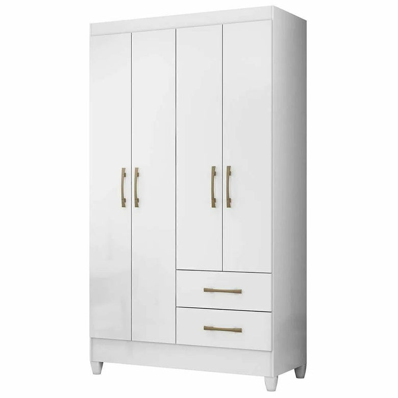 Guarda-Roupa Solteiro 4 Portas Moval Chile Branco