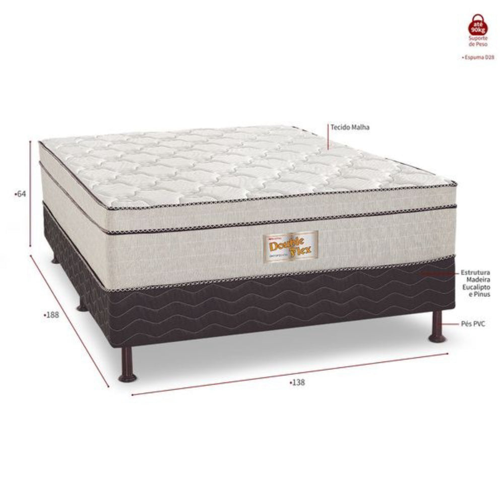 Cama Box Casal conjugada New Double Flex Reconflex