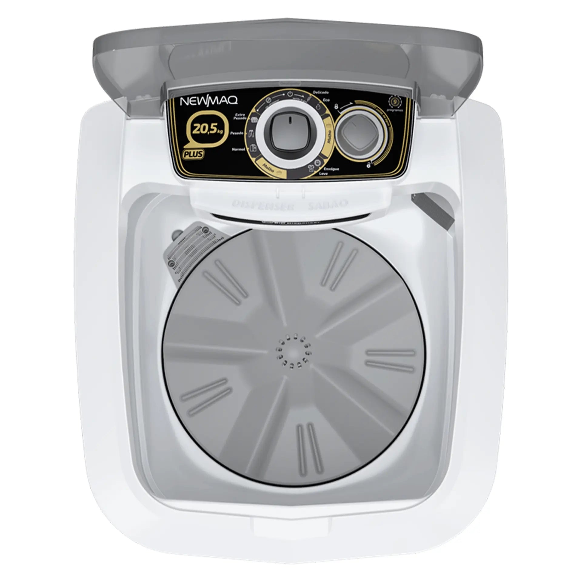 Tanquinho Newmaq Plus 20kg Semiautomático com Big Dispenser - 110 Volts