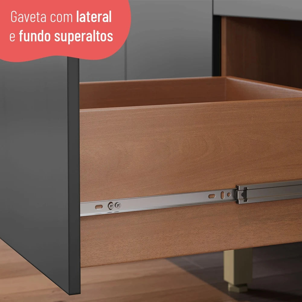Cozinha Modulada 3 Peças 10 Portas 2 Gavetas Avelã Telasul