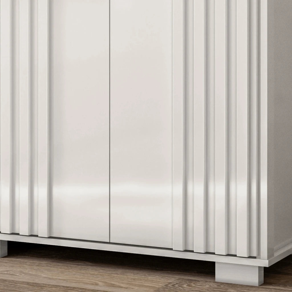 Cômoda com Sapateira Texas 4 Gavetas e 2 Portas Branco - Moval