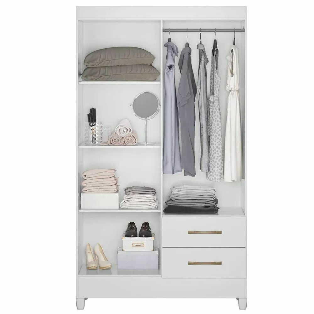 Guarda-Roupa Solteiro 4 Portas Moval Chile Branco
