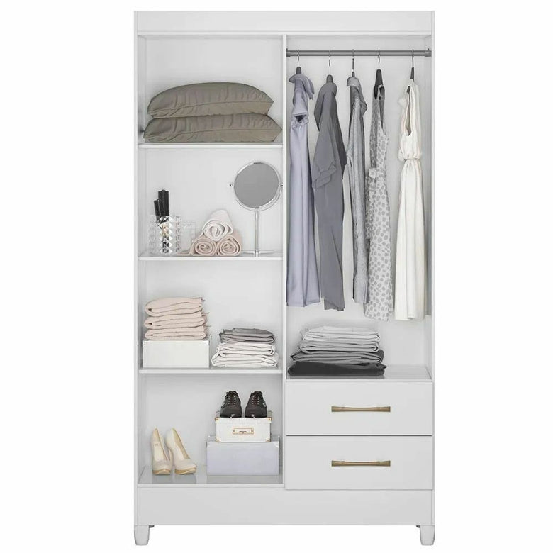 Guarda-Roupa Solteiro 4 Portas Moval Chile Branco