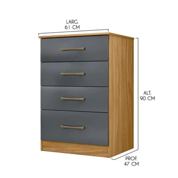 Cômoda Com 4 Gavetas  MS913  Moval