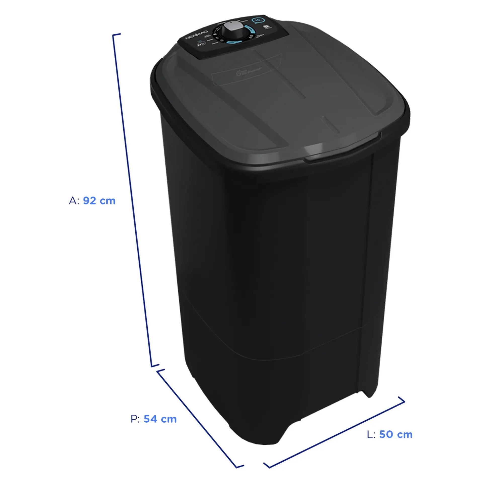 Tanquinho Newmaq 10kg Semiautomático com Big Dispenser - 110 Volts