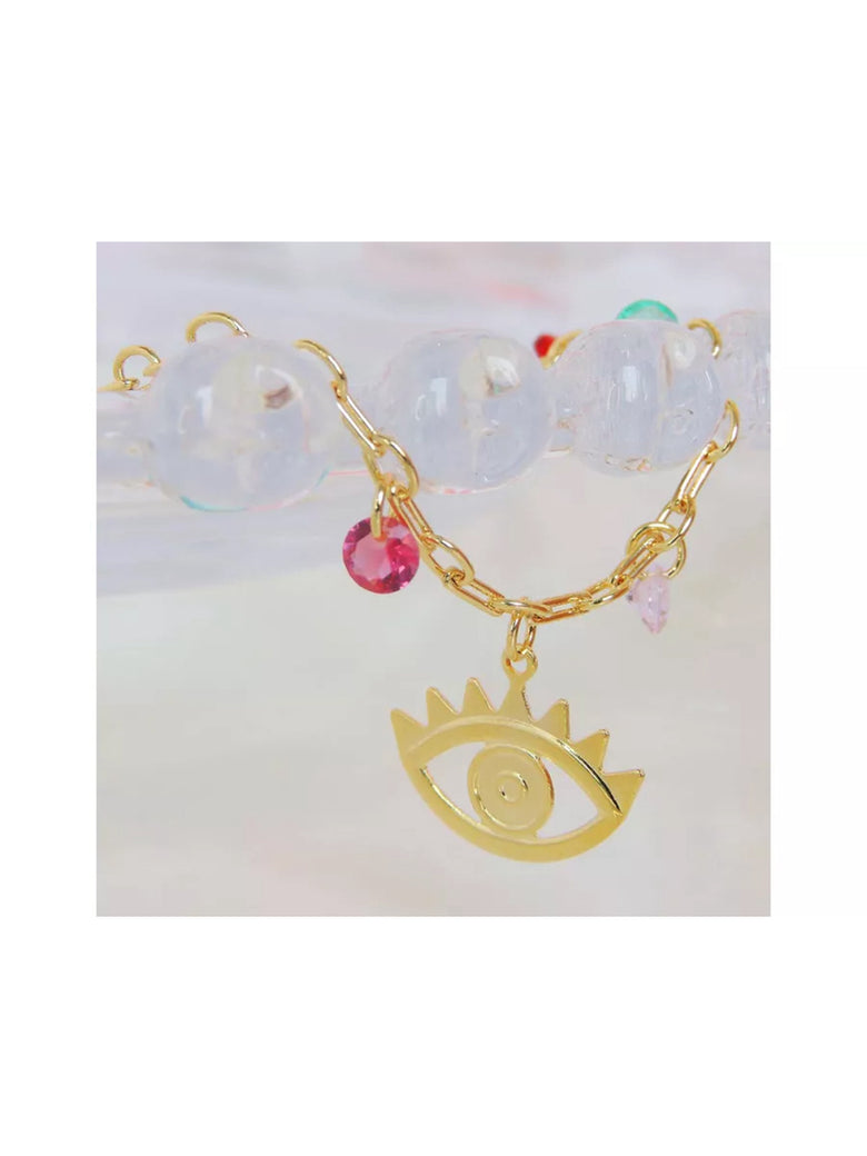 Pulseira Olho Grego Com Zirconias Coloridas