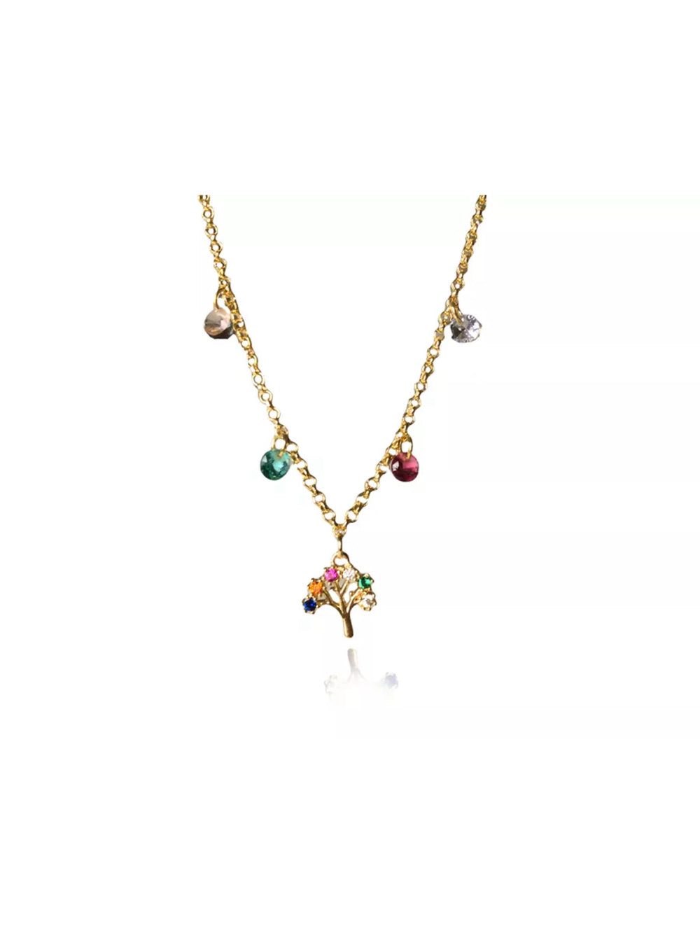 Pulseira arvore da Vida Com Zircônias Coloridas