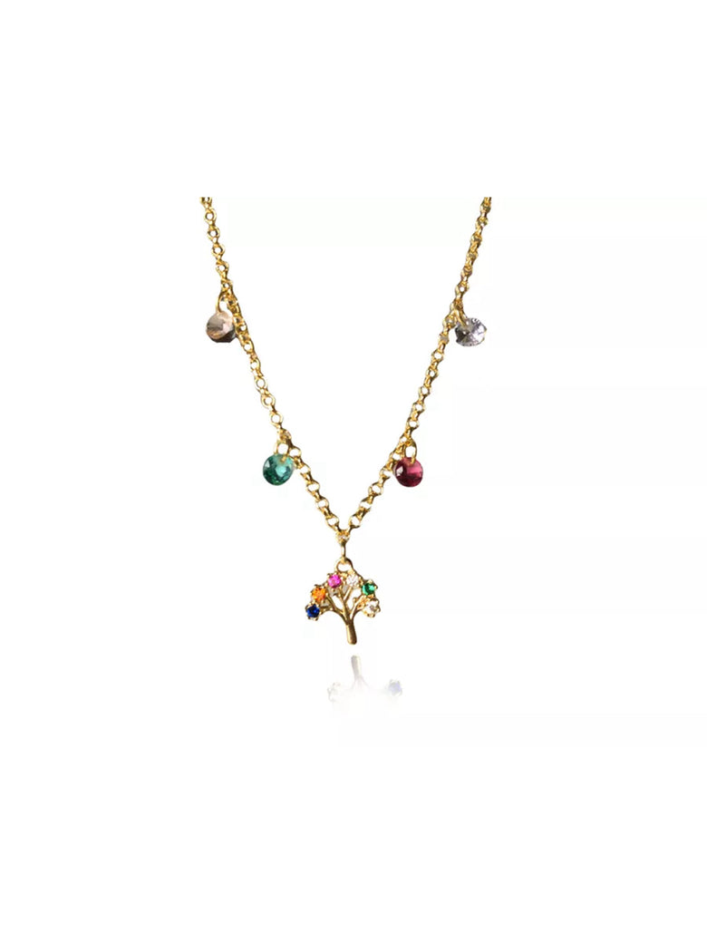 Pulseira arvore da Vida Com Zircônias Coloridas