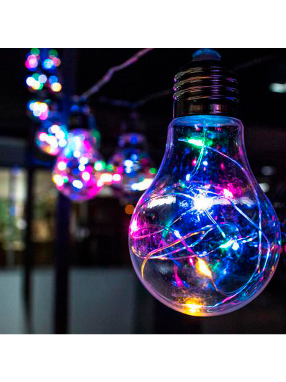 Fio De Fada Com 10 Lampadas De Led Pisca USB e Pilha Cores:Colorido