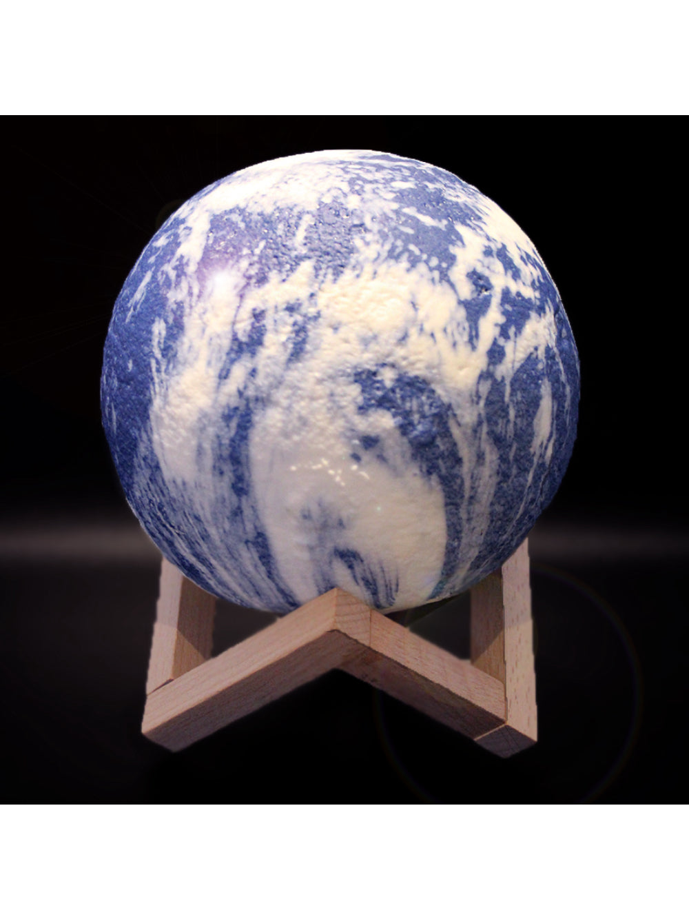 Luminaria Pendente Planeta Galaxia Universo 3d Abajur Usb Com Controle RGB Colorido Cor:Branco
