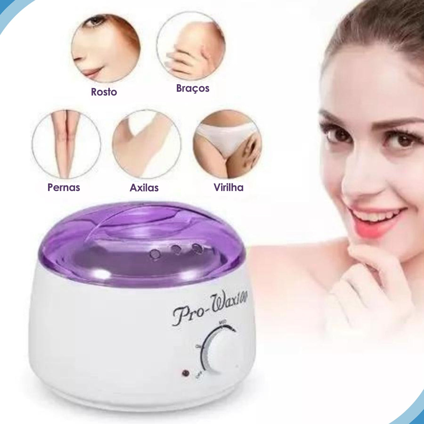 Panela Depilação Aquecedor Cera Quente Termocera Bivolt Cor:Rosa