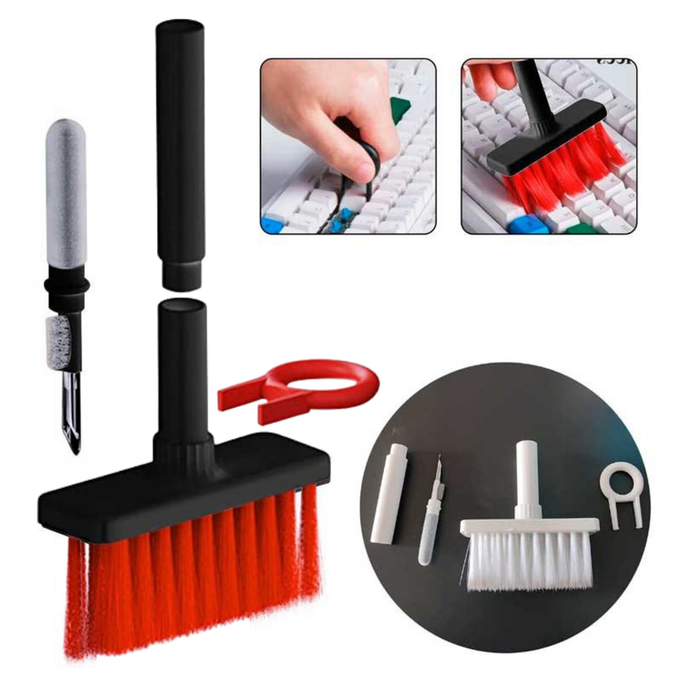 Escova De Limpeza Multifuncional Teclado 5 Em 1 Telefone Fone De Ouvido Eletronicos