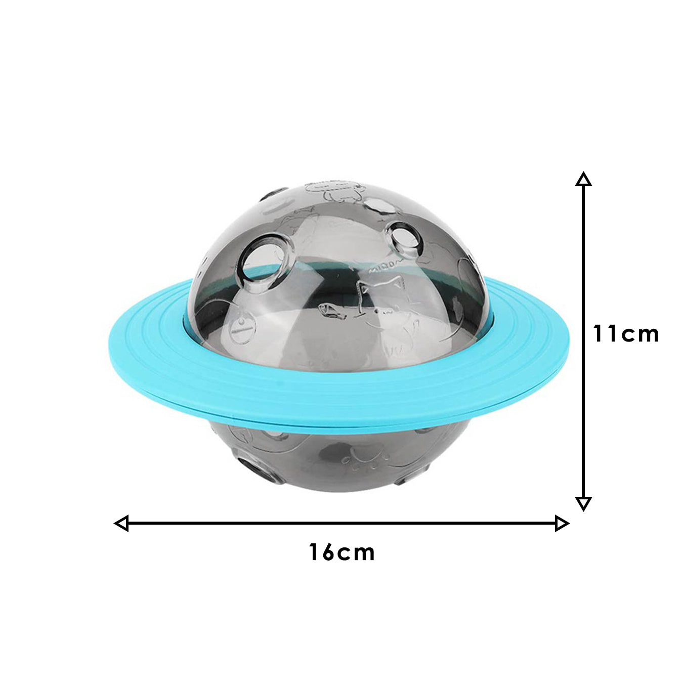 Brinquedo Interativo Pets Bola Dispenser De Petiscos E Raçoes Tigela Alimentador Para Cachorro Gatos Divertido Cor:Azul