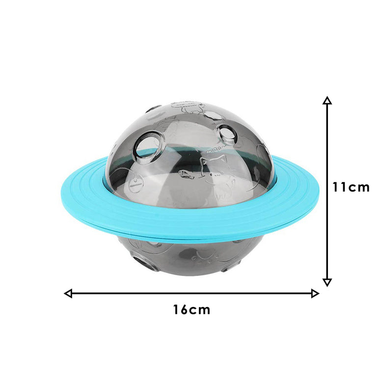 Brinquedo Interativo Pets Bola Dispenser De Petiscos E Raçoes Tigela Alimentador Para Cachorro Gatos Divertido Cor:Azul