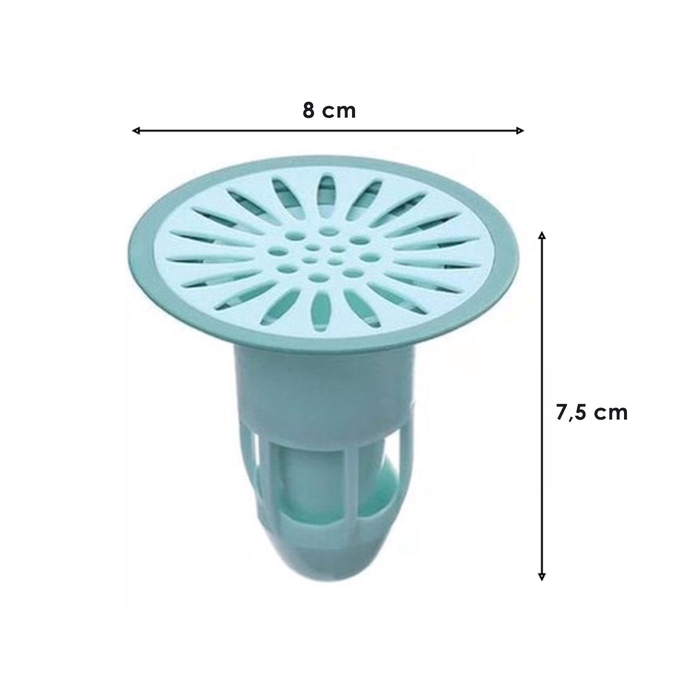 Ralo De Chão Inibidor de Odor Com Drenagem Anti Insetos Banheiro Cozinha Cor:Verde