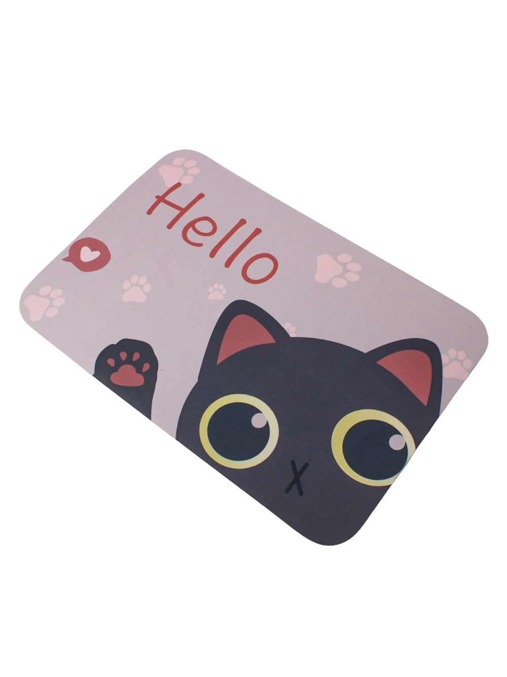 Tapete Superabsorvente de Secagem Rapida Antiderrapante Retangular Estampado mODELO:Gato