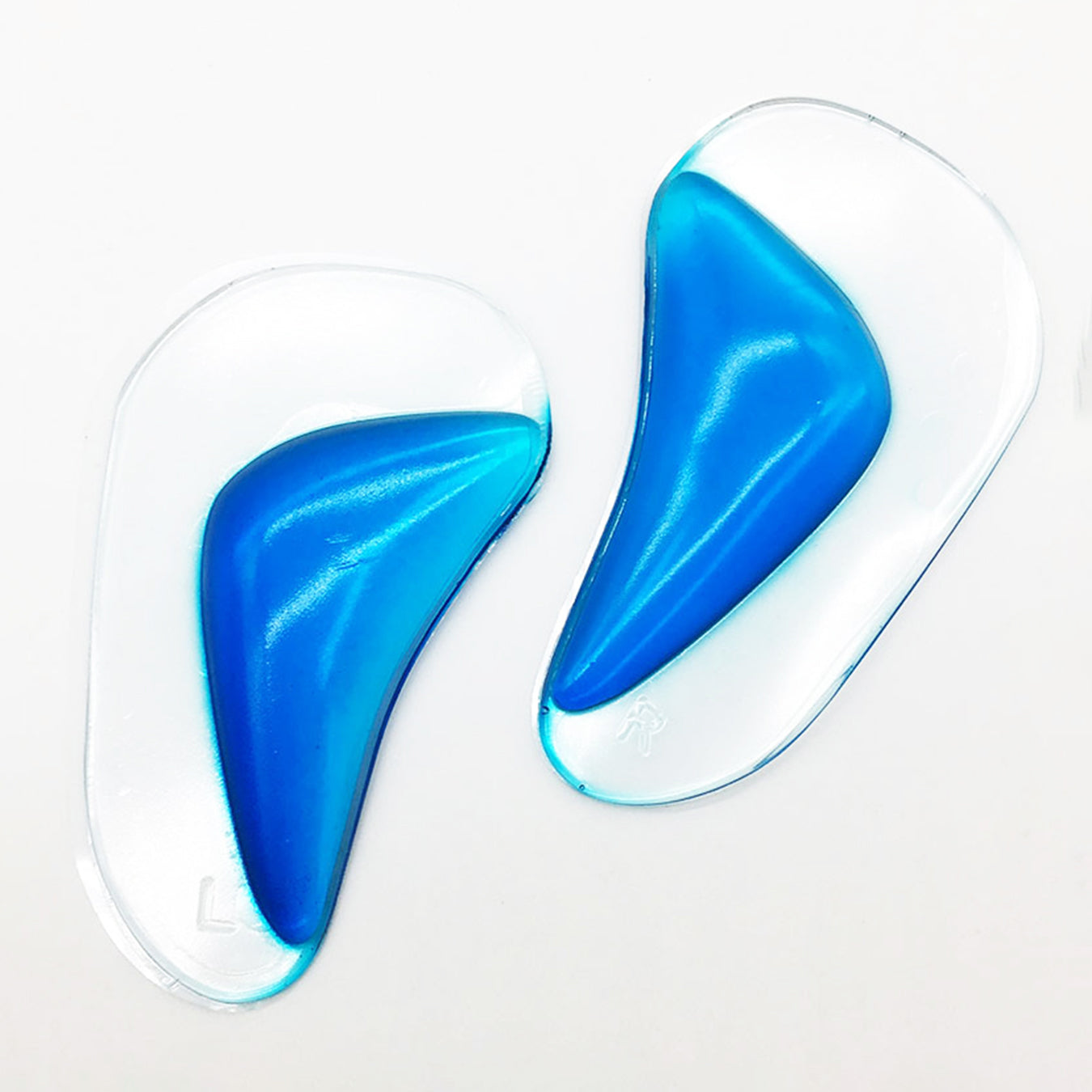 Par Palmilha Gel Arco Plantar Ortopedica Pe Chato Silicone Adesivo Tamanho:Pequeno