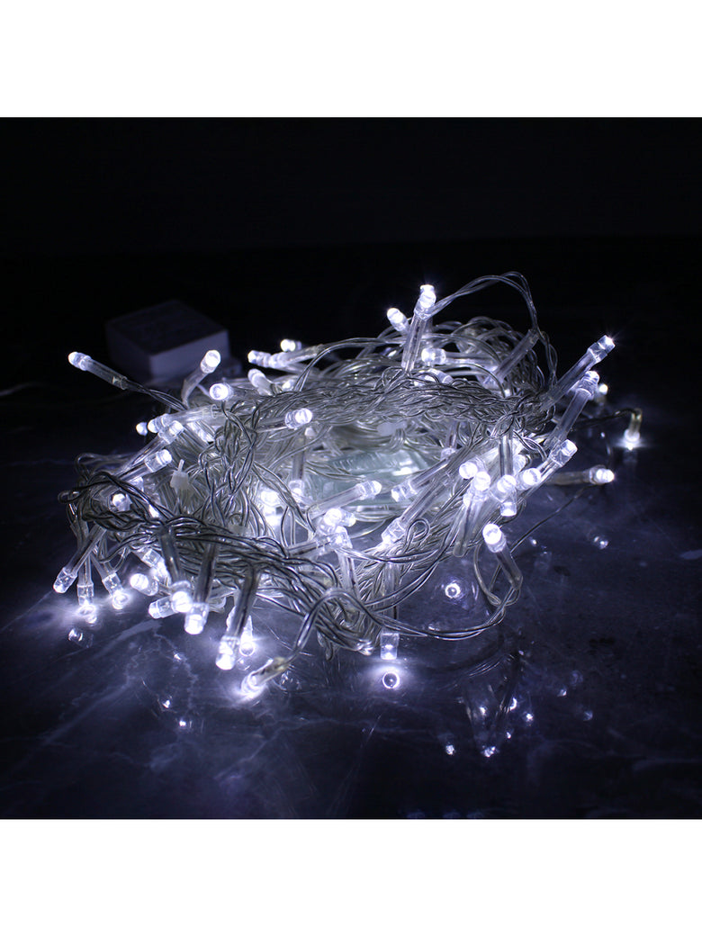 Pisca de LED Cortina 320L 3x3M 8 Modos 110v Decoração Natal Cores:Branco Quente