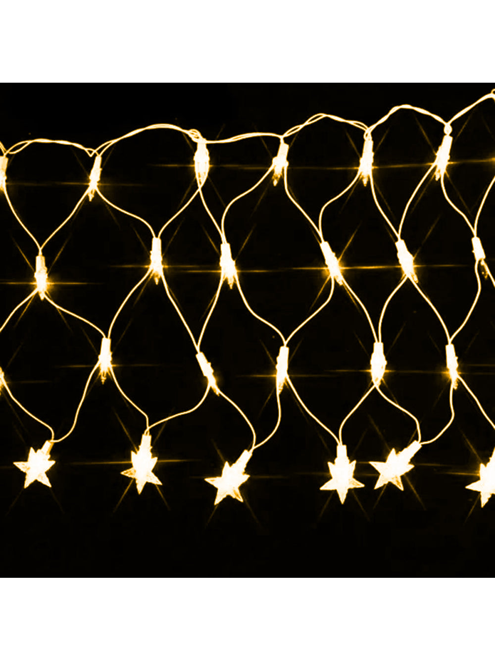 Pisca de LED Rede Com Estrela Na Ponta 120L 3,5x0,5M 8 Modos 110v Cores:Amarelo