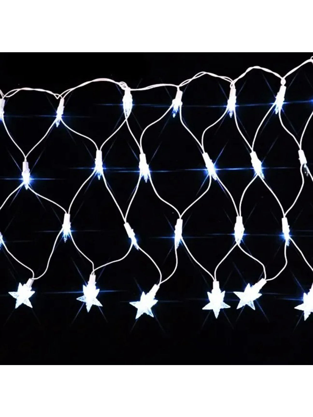 Pisca de LED Rede Com Estrela Na Ponta 120L 3,5x0,5M 8 Modos 110v Cores:Branco