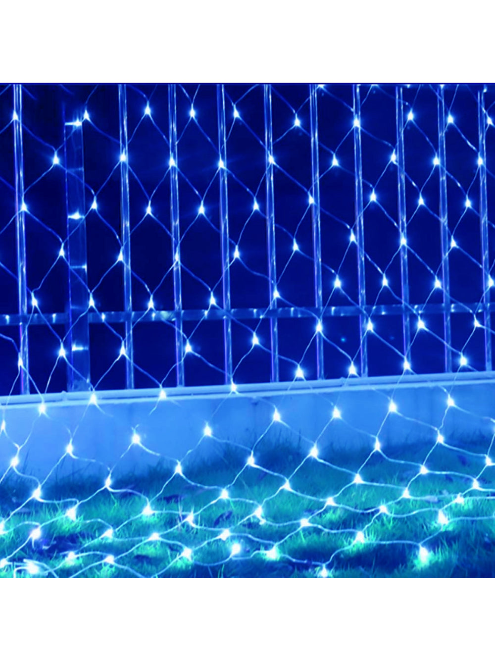 Pisca de LED Rede 160L 4x0,5M 8 Modos 110v Decoração Natal Ano Novo Cores:Azul