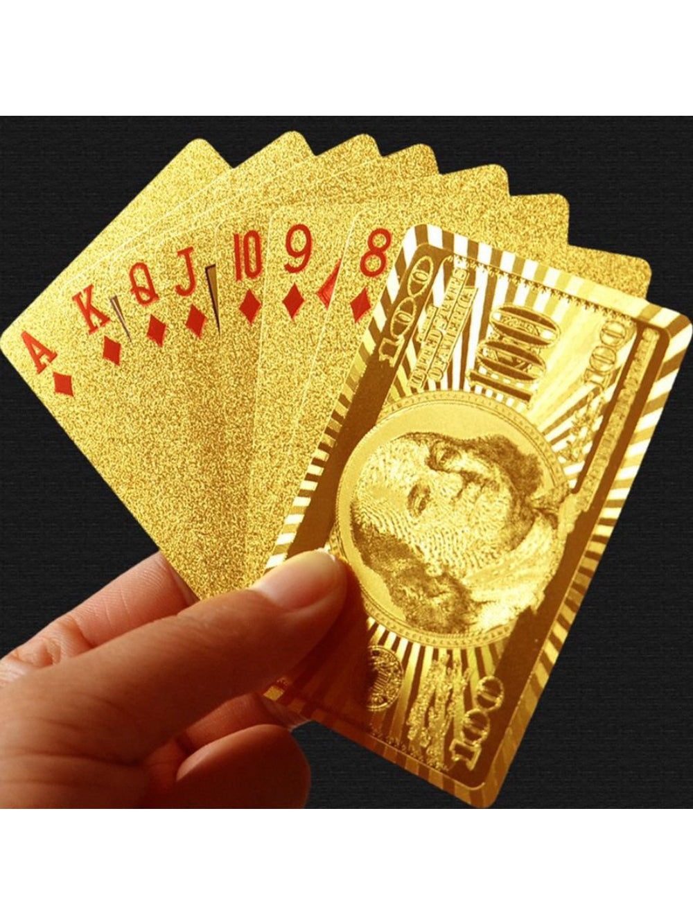 Baralho Dollar Poker Cartas Jogos P'agua - Jogo Cor:Dourado