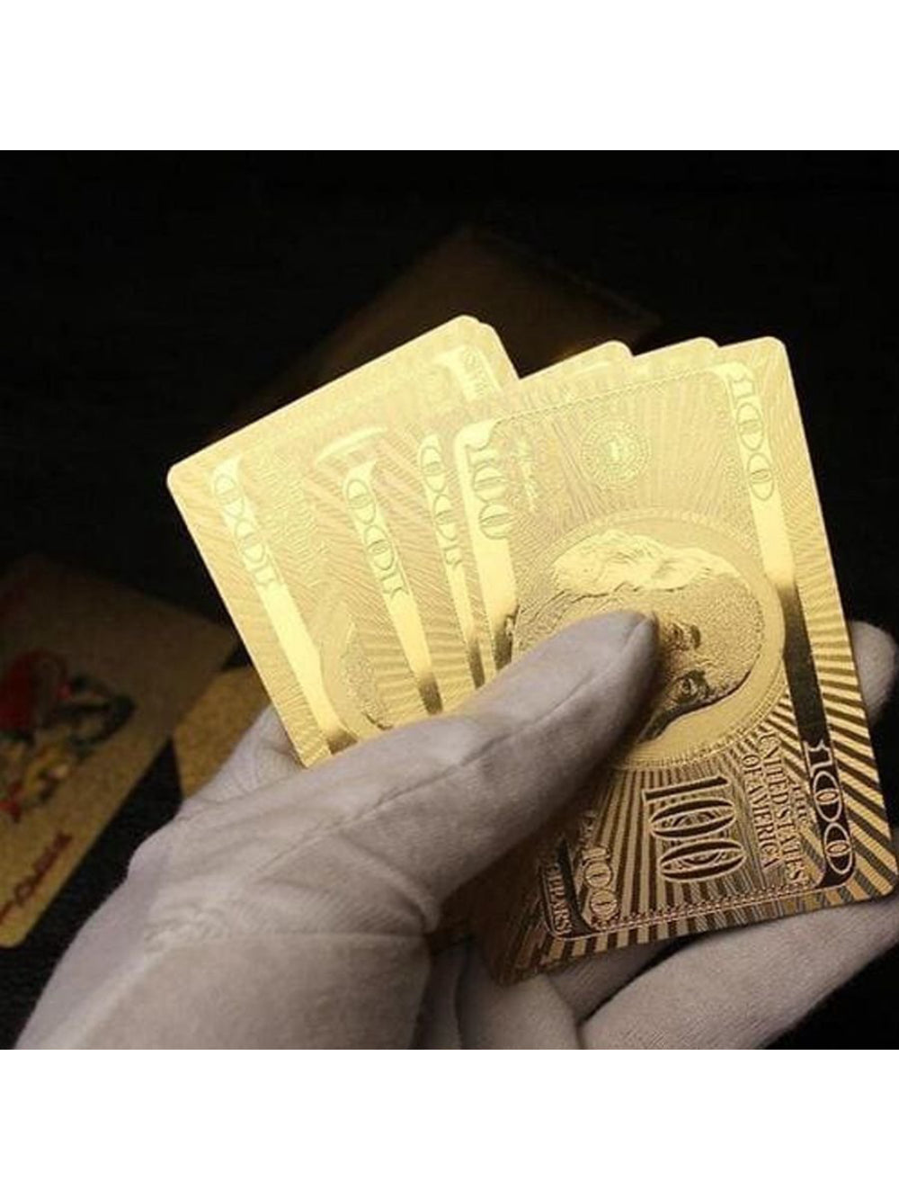 Baralho Dollar Poker Cartas Jogos P'agua - Jogo Cor:Dourado