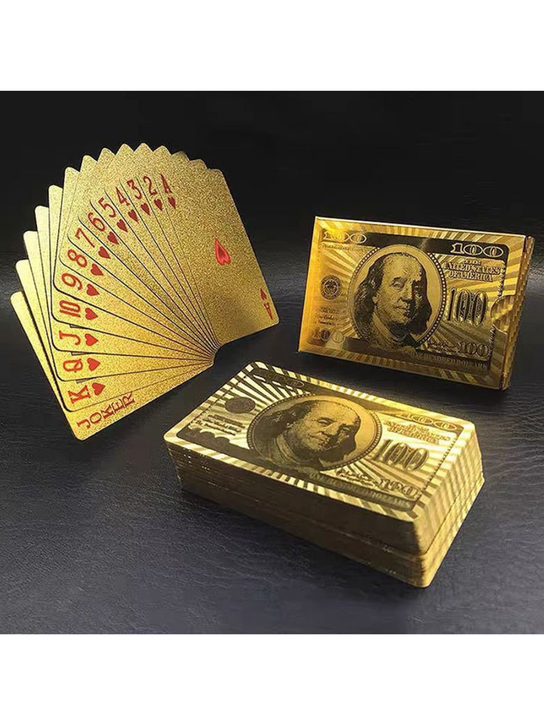 Baralho Dollar Poker Cartas Jogos P'agua - Jogo Cor:Dourado