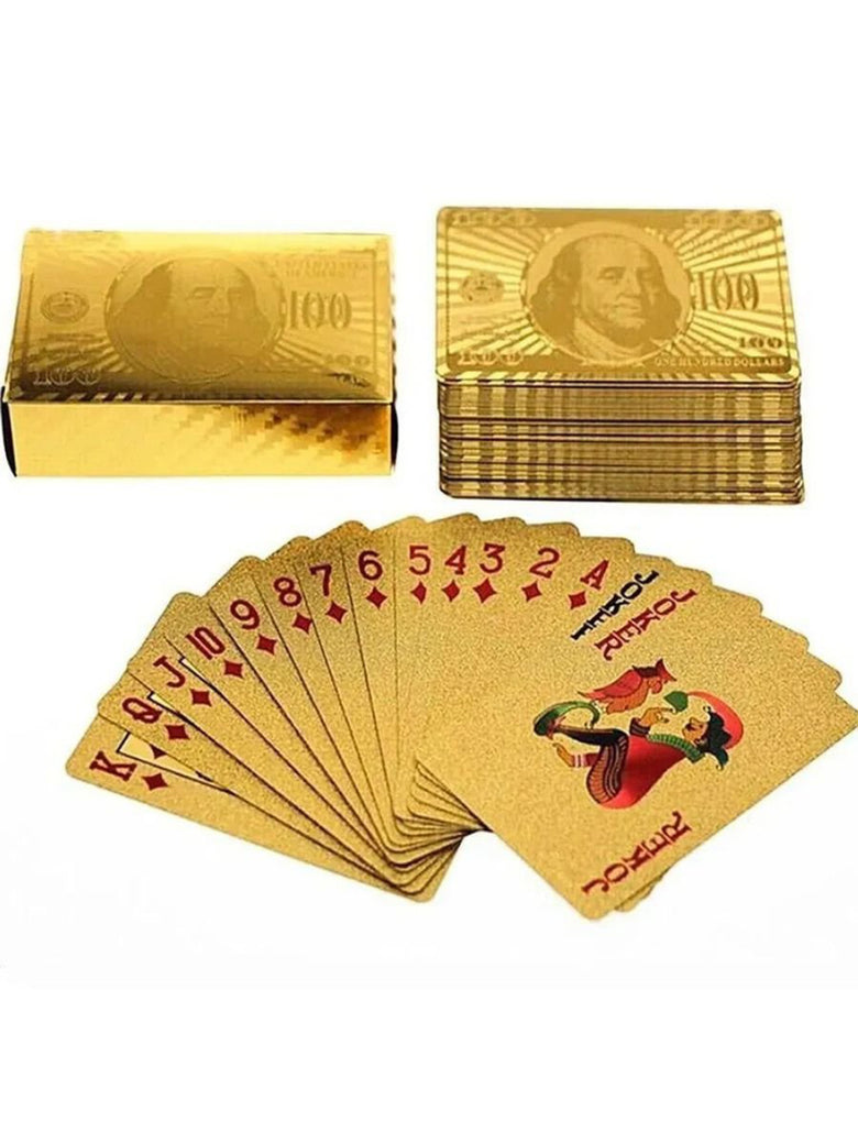 Baralho Dollar Poker Cartas Jogos P'agua - Jogo Cor:Dourado