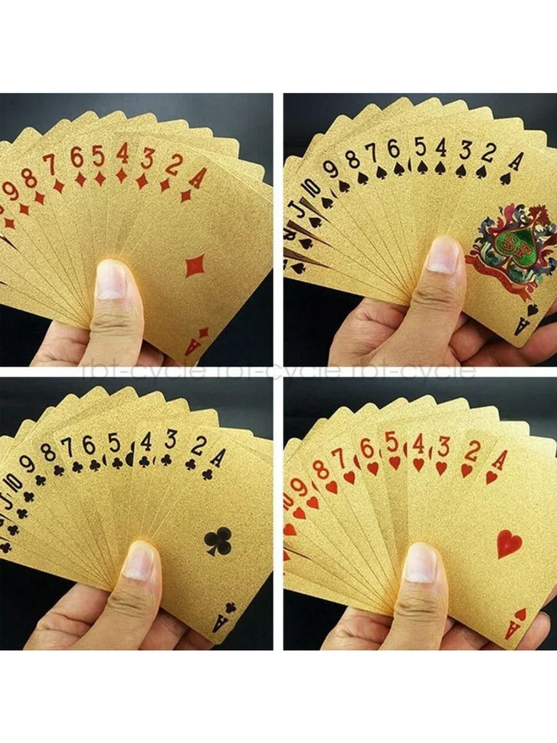Baralho Dollar Poker Cartas Jogos P'agua - Jogo Cor:Dourado