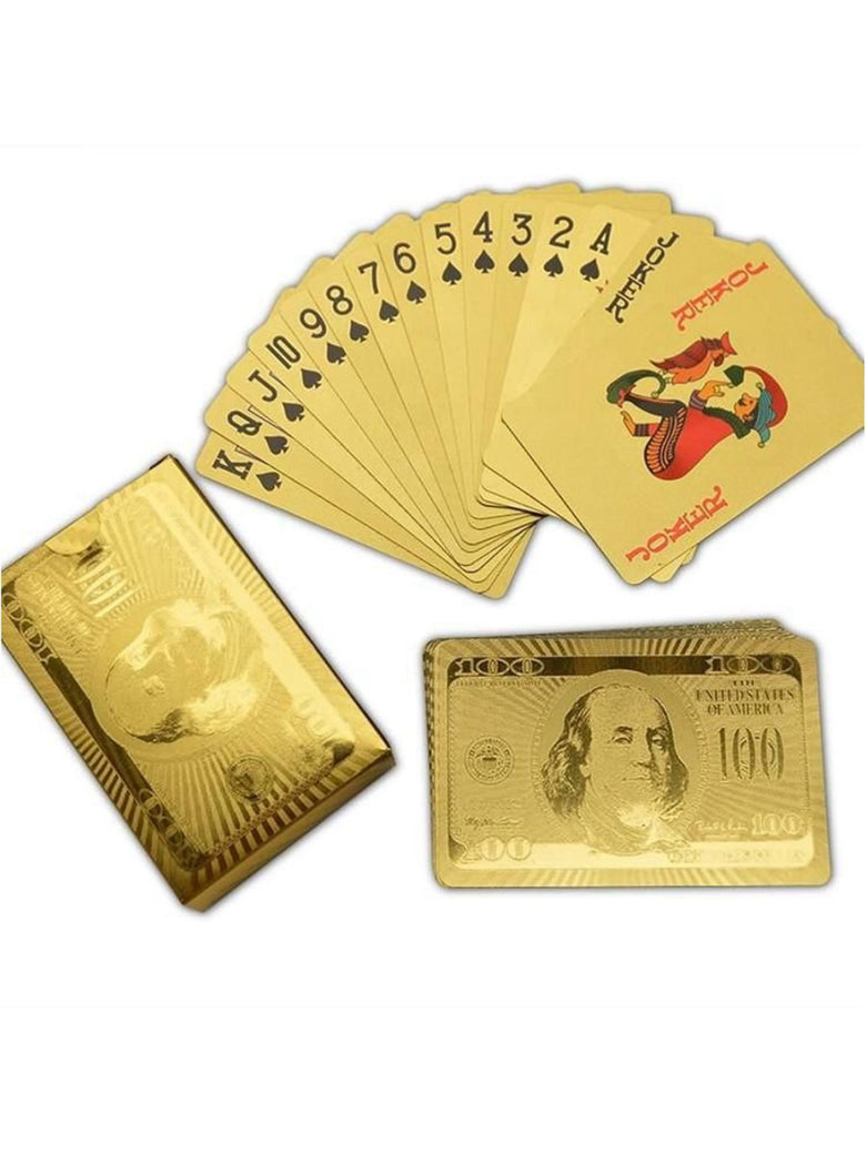 Baralho Dollar Poker Cartas Jogos P'agua - Jogo Cor:Dourado