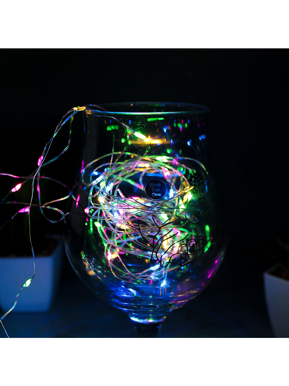 Pisca de LED Fio de Fada 20L 2 Metros A Bateria Natal Ano Novo Cores:Colorido