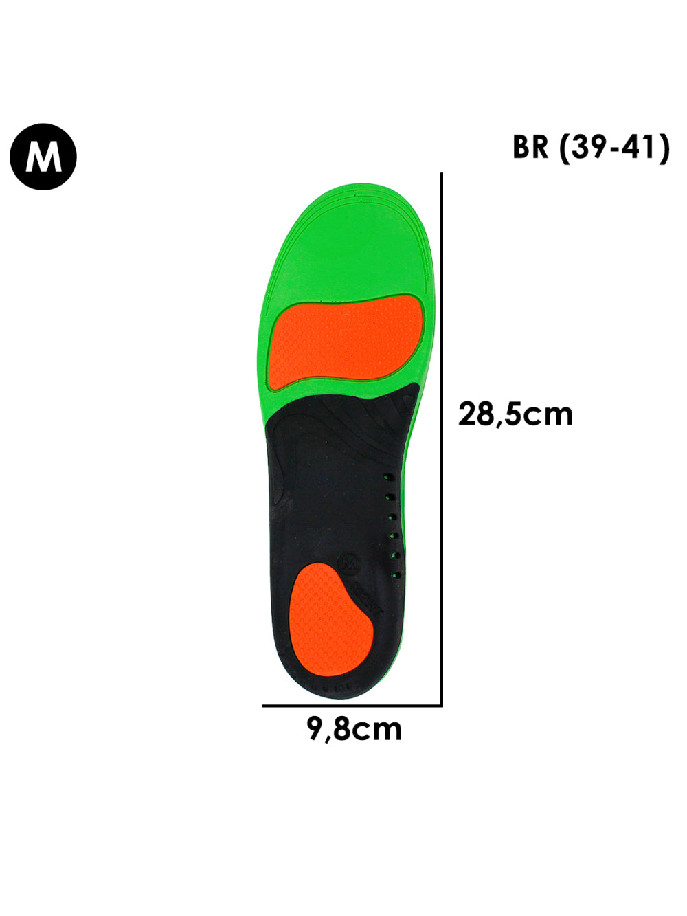 Palmilha Ortopedica De Gel Anatomica Confortavel Absorção De Impacto Tamanho:39 a 41 M