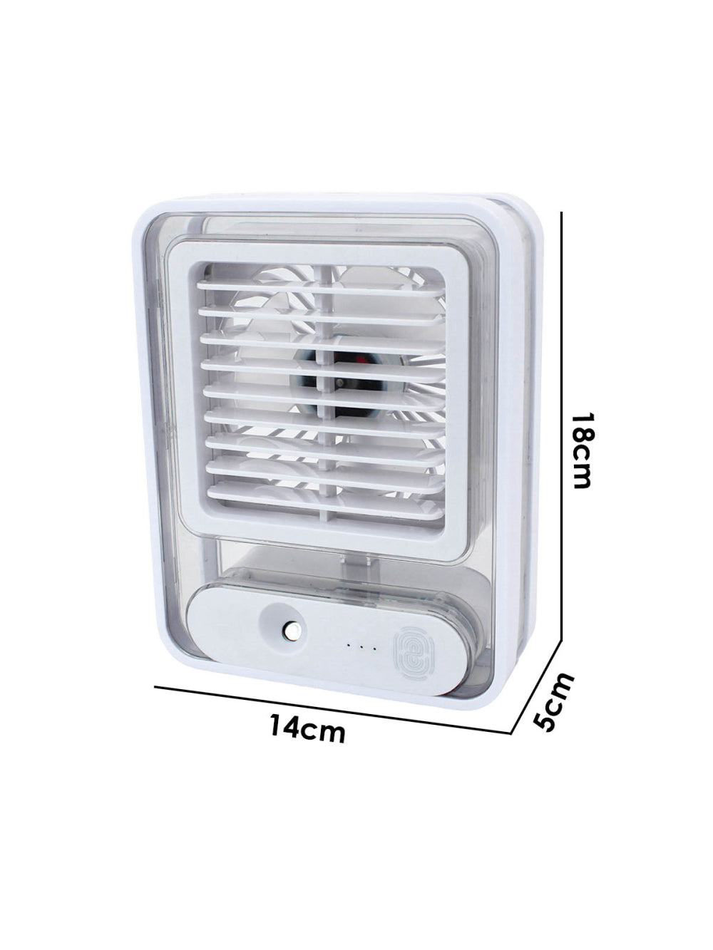 Ventilador Portatil Umidifcador Luminaria USB De Mesa 3 Velocidades Cores:Branco
