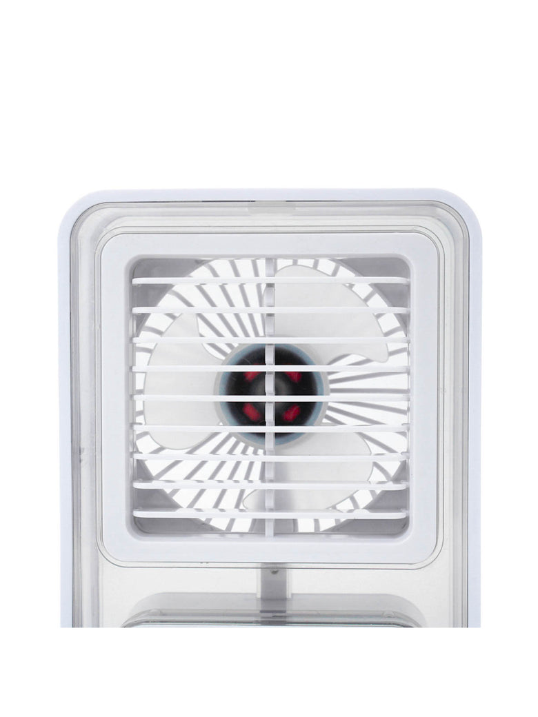 Ventilador Portatil Umidifcador Luminaria USB De Mesa 3 Velocidades Cores:Branco