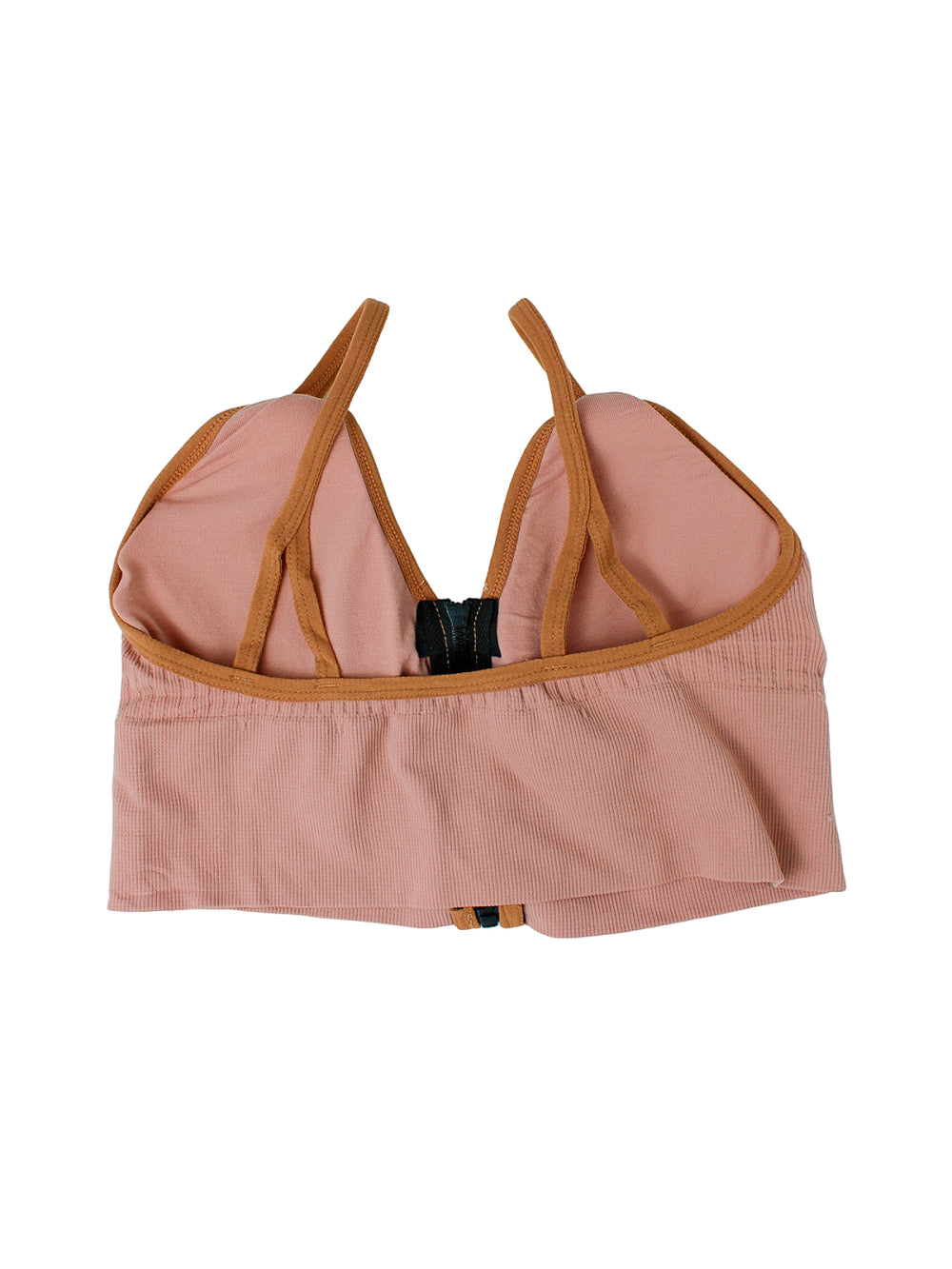 Sutiã Top Esportivo Com Ziper Frontal E Alça V Alto Impacto Cor:Rosa