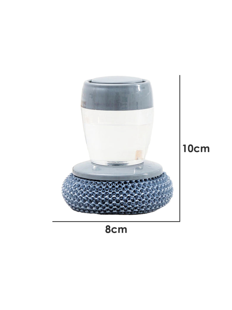 Escova Limpeza Com Dispenser Detergente Palha De Aço Cozinha Esponja Limpa Panela