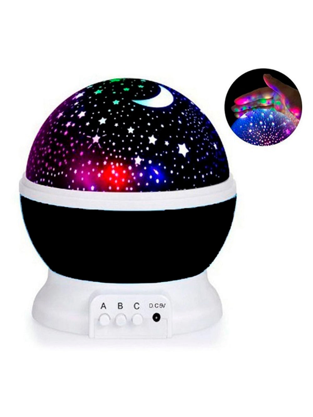Luminaria Projetor Estrela 360 Galaxy Star Master Cor:Preto